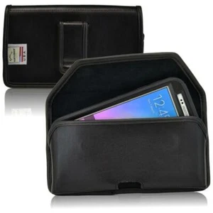 Samsung Galaxy S6/S6 Edge Extended Horizontal Leather FixedClip Holster Case NEW - Picture 1 of 8