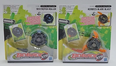 2x Hasbro Beyblade XTS Stealth Battlers: Destroyer Roller + Kerbecs Blade Blast - Bild 1 von 4