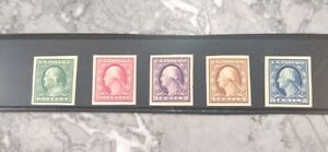 #343-47 Complete Set 1908-09 Regular Issue Set Of Five Postage Stamps