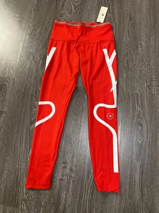 Adidas Stella McCartney Womens Truepace Tight Long Leggings Red Size M GL7380 - Picture 1 of 10