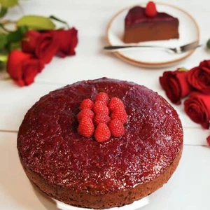Andy Anand 9" Gluten Free Raspberry Chocolate Cake with Real Chocolate 2.8 lbs - Picture 1 of 8