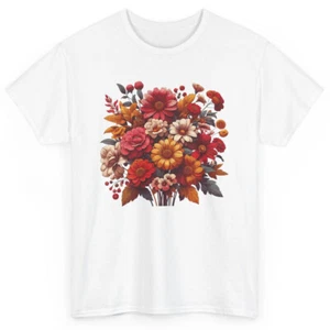 Vintage Flower Bouquet T-shirt - 70s 80s 90s Old School Retro Graphic Tee - Picture 1 of 53