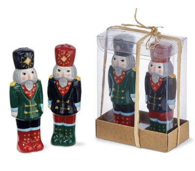 TAG Holiday Christmas NUTCRACKERS Salt & Pepper Shakers Set of 2 NEW 3” - Image 1 of 4