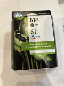 HP 61XL & 61 Black & Tri Color Combo Genuine Ink Cartridges Sealed 12/2026 - Photo 1/2