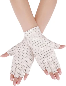 Sun Gloves for Women UV Protection Fingerless Non Slip Sunscreen Driving Gloves - Picture 1 of 12