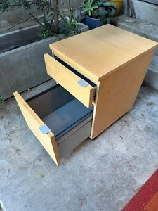 wooden IKEA 2-drawer chest, lightly used great for office or bedroom - Picture 1 of 8