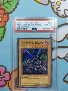 Yu-Gi-Oh! Red-Eyes B. Dragon LOB Reprint Ultra Rare PSA 8 Mint