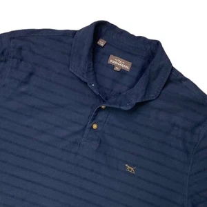 Camisa Polo Rodd & Gunn Logo Puntero Inglés Para Hombres Talla XL Azul Rayas Manga Corta - Imagen 1 de 7