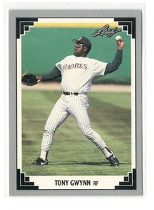Tony Gwynn HOF 1991 Leaf #290 San Diego Padres Baseball Card - NRMT