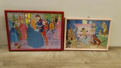 LOTTO 14 QUADRI PUZZLE DISNEY ORIGINALI COLLEZIONE "FAVOLE E FILM " - Immagine 1 di 4