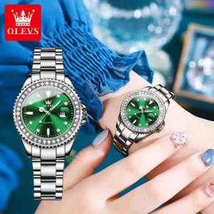 OLEVS Quartz Watch Diamond-set Calendar Waterproof Women's Wristwatches - Picture 1 of 18