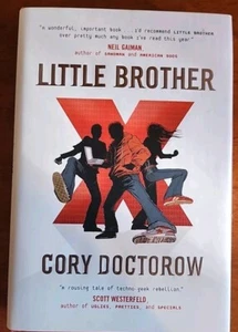 Little Brother by Cory Doctorow HC 2008 1st Edition, Recommended By Neil Gaiman - Picture 1 of 10