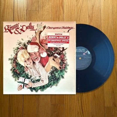 KENNY ROGERS and DOLLY PARTON Once Upon a Christmas VINYL LP RECORD         1223 - Image 1 of 4