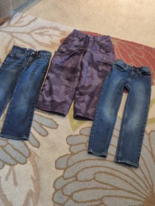 Lot Of 3 Boys Jeans And Grey Camo Snowpants Size 6 And 6 Slim - Picture 1 of 11