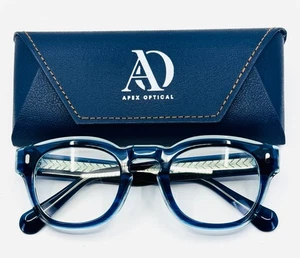 Markenlos 2194 C04 Blau Klar Unisex Eckig Vollrand Brille 48-25-145 B:42 - Bild 1 von 13