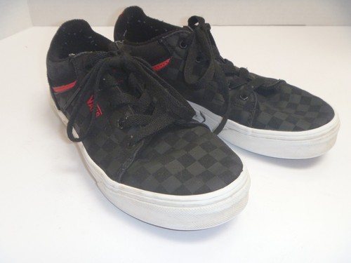 Scarpe da skate VANS giovani taglia 3 5 Seldan a scacchi nero rosso sneakers casual