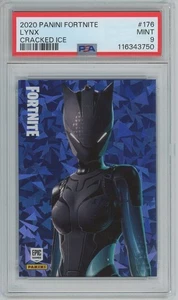 2020 Panini Fortnite Series 2 USA #176 Lynx PSA 9 Cracked Ice Crystal Shard - Picture 1 of 2