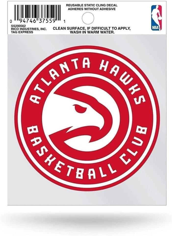Atlanta Hawks 3 Inch Static Cling Decal - Image 1 of 1