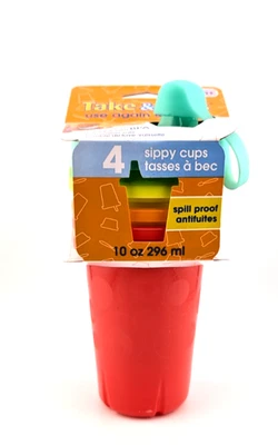 Take & Toss On The Go Spill Proof Sippy Cups 9 Months+ 4 Pack 10 fl oz - Image 1 of 4