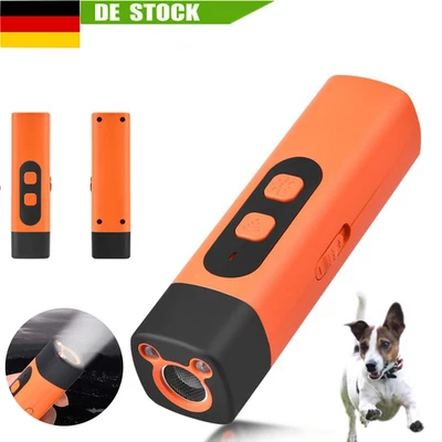 Hundetraining Ultraschall Anti Bell Bellen Gerät Hund Hundetrainer Taschenlampe - Bild 1 von 4
