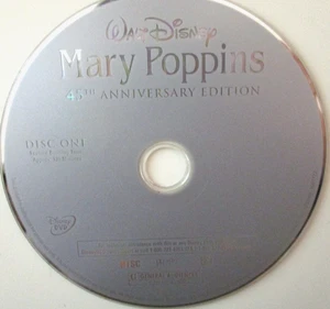 MARY POPPINS (DVD, 1964, 45TH Anniversity Edition) NO CASE, Read Descript Sect - Imagen 1 de 1