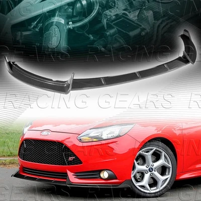 ALERÓN DIVISOR PARACHOQUES DELANTERO ESTILO CARBONO AJUSTE LABIO 13-14 FORD FOCUS ST HATCHBACK Foto 1 de 4