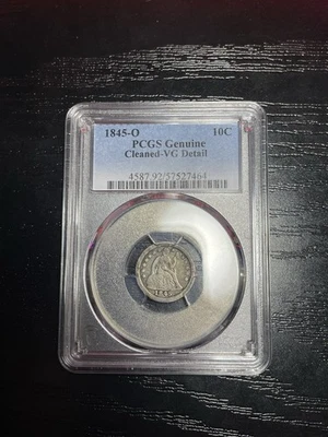 VG PCGS Graded Silver 1845-O Seated Liberty Dime  (Key Date 230K Mintage) - Image 1 of 2