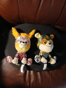 Lot Of 2 Paw Patrol The Mighty Movie RUBBLE 6" Plush - Picture 1 of 9