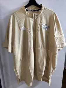 NUEVO Georgia Tech Chaquetas Amarillas Adidas 1/4 Cremallera Equipo Edición Chaqueta H48238 Hombres XL - Imagen 1 de 8