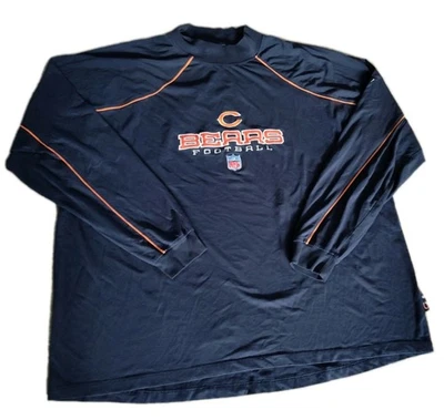 Camisa De Colección Equipo Reebok Chicago Bears Manga Larga Cuello Simulado 3XL Para Hombres  Foto 1 de 4