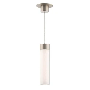 WAC Twist-N-Lite 1Lt LED Cylinder Pendant, Nickel/Clear/White - PD-240212-CS-BN - Picture 1 of 1
