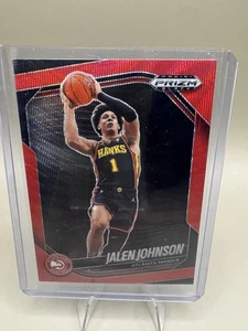 2024-25 Panini Prizm Black Jalen Johnson Jr. Ruby Wave Color Match Prizm Hawks - Bild 1 von 2