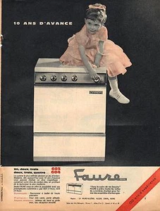 PUBLICITE ADVERTISING 1950 FAURE cuisinière - Picture 1 of 1