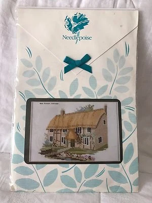 New unused Needlepoise cross stitch kit new forest cottage 14 x 12cm anchor  - Image 1 of 3
