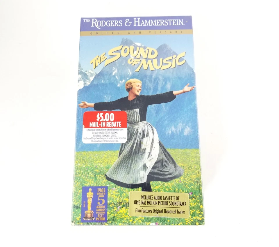 The Sound of Music VHS Tape and Motion Picture Soundtrack on Cassette - Sealed - Image 1 of 4