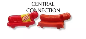 (2) Oscar Mayer Wiener Mobile Whistles Vintage 1-1980s And 1- 1990s - Picture 1 of 6