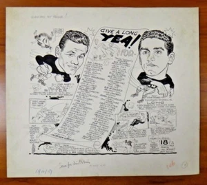Original 17.5" x 20" Football Art by Bob Coyne Published in 1950's  - Picture 1 of 2