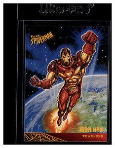 1997 Fleer Marvel Spider-Man (International) #47 Team-Ups - Iron Man