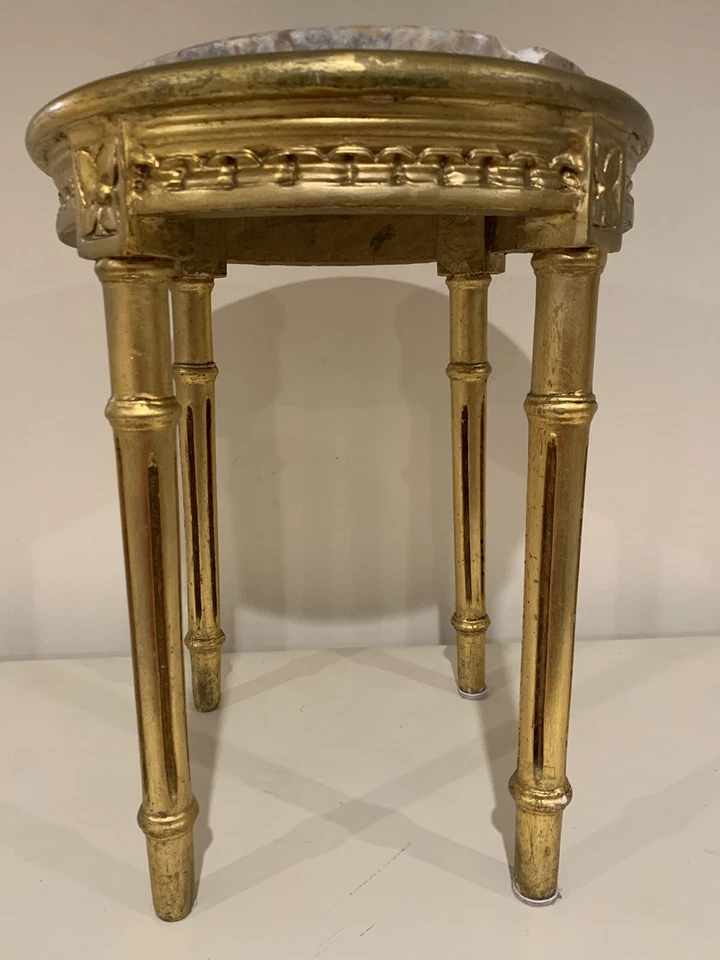 Antigua consola Luis XVI Demi-Lune tapa de mármol Foto 1 de 4