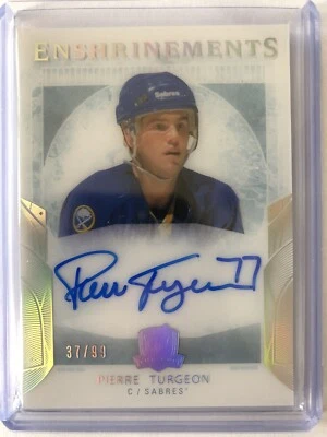 2017-18 Upper Deck The Cup Enshrinements Auto Pierre Turgeon Sabres 37/99 - Image 1 of 2