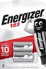 2 x Energizer CR123 CR123A 123 3v Lithium Photo Battery | Long Expiry Date |