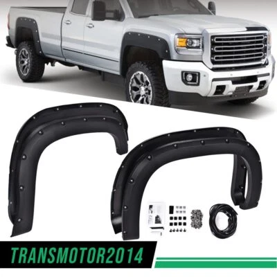 Pocket Rivet Offroad Fender Flares Fit For GMC Sierra 1500 2500HD 3500HD 2007-13 Foto 1 de 4