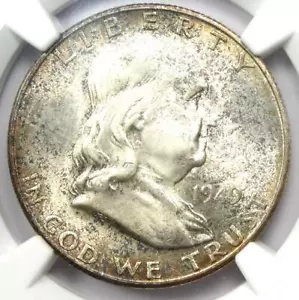 1949-S Franklin Half Dollar 50C Coin. NGC MS66+ FBL CAC Plus Grade - $1450 Value - Picture 1 of 4