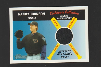 2004 TOPPS CLUBHOUSE COLLECT. RANDY JOHNSON GAME-WORN JSY NON-AUTO/NON-AUTOGRAPH - Image 1 of 2