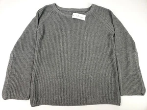 Futurino Women's Crew Neck Solid Long Drop Sleeves Loose Knit Pullover Sweaters - Picture 1 of 4