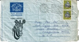 Kenya Thika 1981 sobre de correo aéreo franqueado a EE. UU. - Imagen 1 de 2