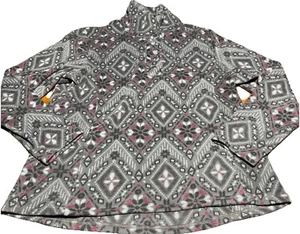 Chaqueta pulóver polar grande para mujer North River Outfitters 1/4 a presión geométrica - Imagen 1 de 10