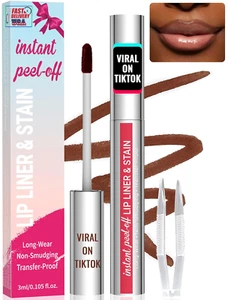 Lip Stain - Lip Liner Stain, Peel off Lip Stain with Tweezer, Natural Long Lasti - Picture 1 of 12