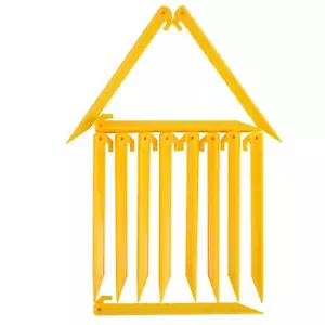 12 Inch Plastic Tent Stakes 12 Pcs Heavy Duty And Durable Tent Pegs Spike Hook F - Picture 1 of 6