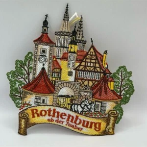 Rothenburg ob der Tauber Embroidered Souvenir Ornament Handmade - Picture 1 of 5